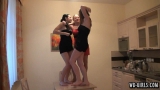 girls dancing on the table